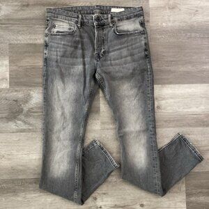 All Saints Cigarette Skinny Button Fly Jeans Mens 30 Gray Modern Denim Slim $169
